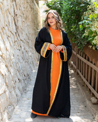 Black Indian Cloak with gold tape