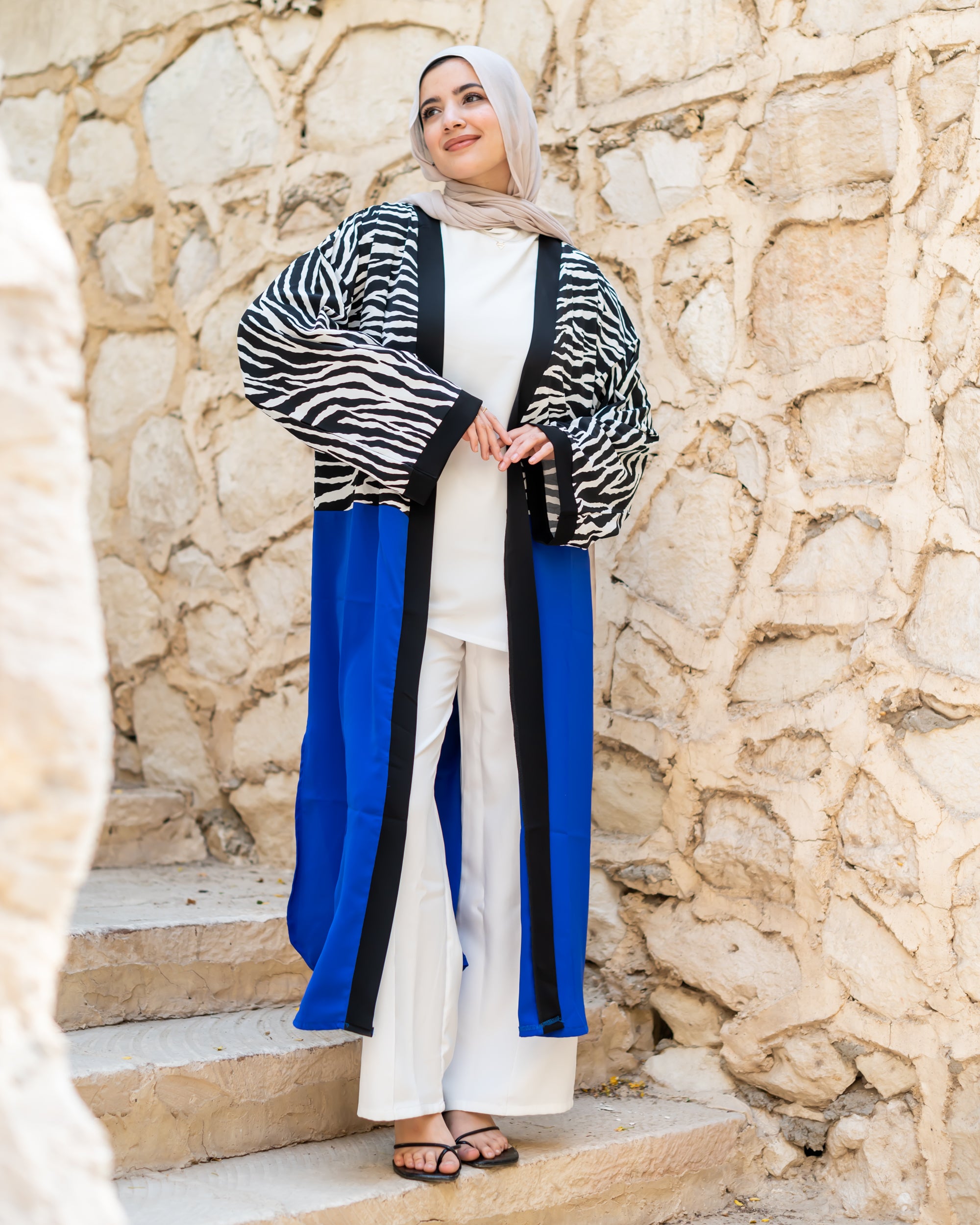 Kimono Zebra blue
